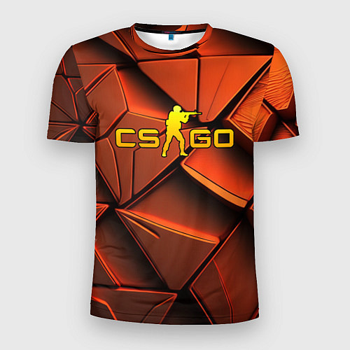 Мужская спорт-футболка CSGO orange logo / 3D-принт – фото 1