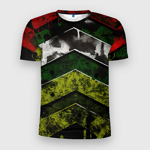 Мужская спорт-футболка Абстрактные камуфляж / 3D-принт – фото 1