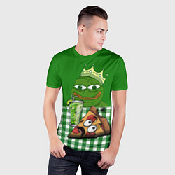 Футболка спортивная мужская Pepe King with pizza, цвет: 3D-принт — фото 2