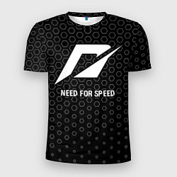 Футболка спортивная мужская Need for Speed glitch на темном фоне, цвет: 3D-принт