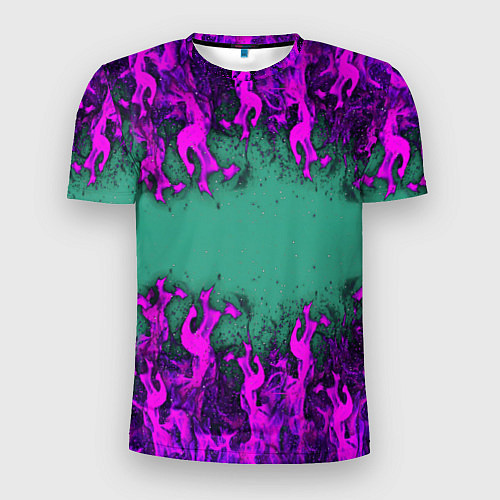 Мужская спорт-футболка Фиолетовое пламя / 3D-принт – фото 1