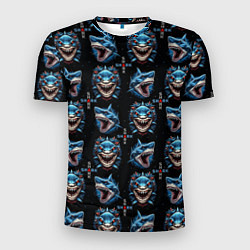Мужская спорт-футболка Shark - pattern