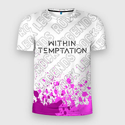 Футболка спортивная мужская Within Temptation rock legends: символ сверху, цвет: 3D-принт