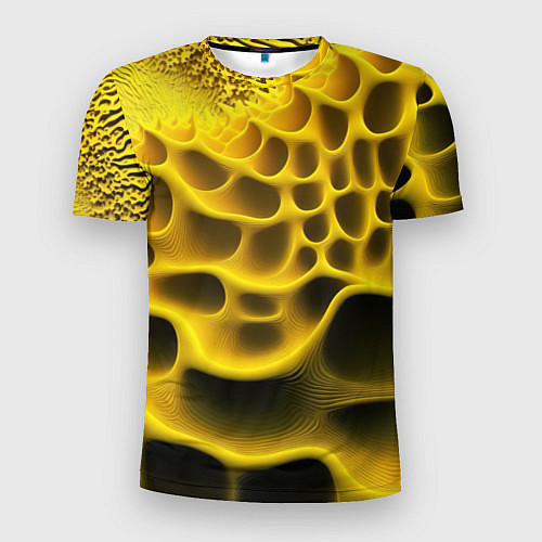 Мужская спорт-футболка Yellow background / 3D-принт – фото 1