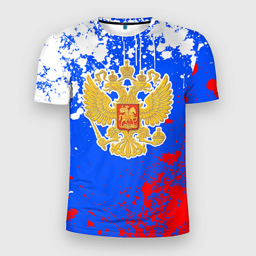 Мужская спорт-футболка Триколор рф и герб / 3D-принт – фото 1