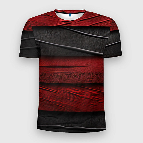 Мужская спорт-футболка Black red texture / 3D-принт – фото 1