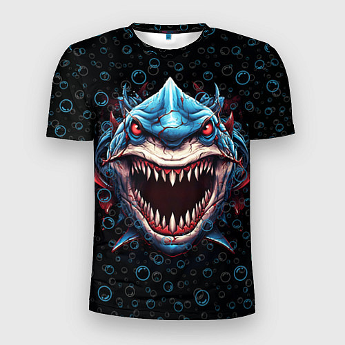 Мужская спорт-футболка Evil shark / 3D-принт – фото 1