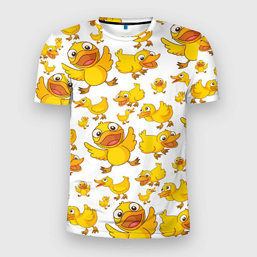 Мужская спорт-футболка Yellow ducklings / 3D-принт – фото 1