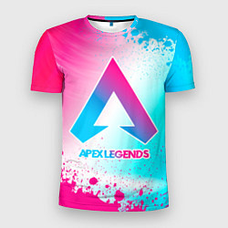 Мужская спорт-футболка Apex Legends neon gradient style