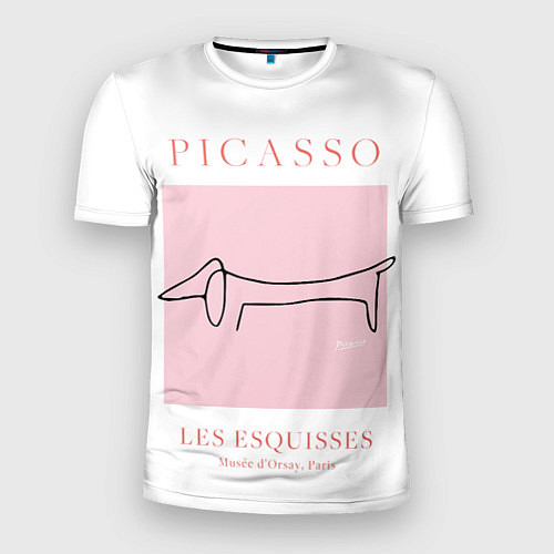 Мужская спорт-футболка Собака - Пабло Пикассо / 3D-принт – фото 1