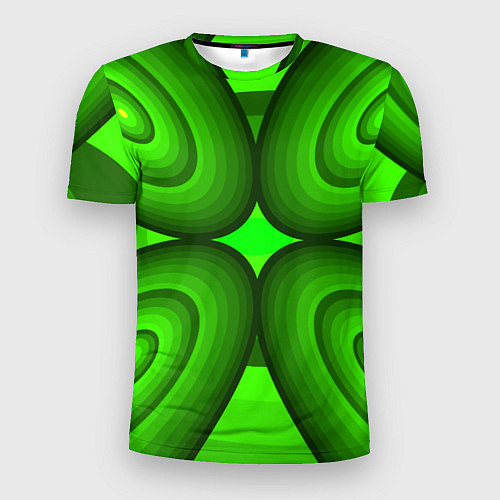 Мужская спорт-футболка Зеленые овалы / 3D-принт – фото 1