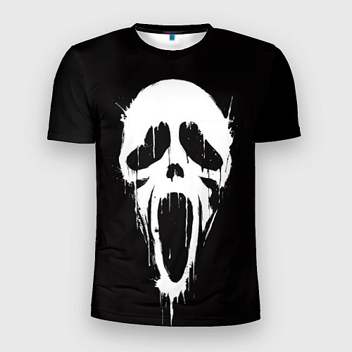 Мужская спорт-футболка Лицо призрака / 3D-принт – фото 1
