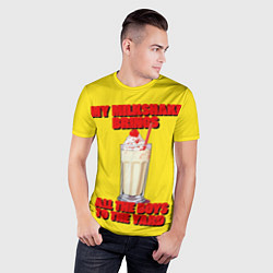 Футболка спортивная мужская Молочный коктейль - Фаст Фуд, цвет: 3D-принт — фото 2