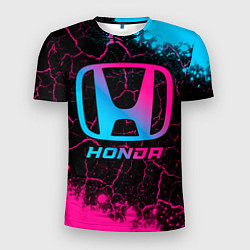 Мужская спорт-футболка Honda - neon gradient