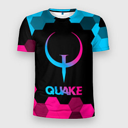 Футболка спортивная мужская Quake - neon gradient, цвет: 3D-принт