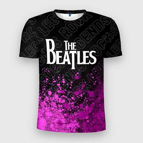 Мужская спорт-футболка The Beatles rock legends: символ сверху / 3D-принт – фото 1