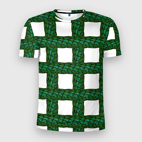 Мужская спорт-футболка Зеленые змейки / 3D-принт – фото 1