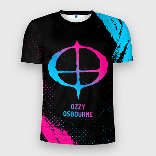 Мужская спорт-футболка Ozzy Osbourne - neon gradient / 3D-принт – фото 1
