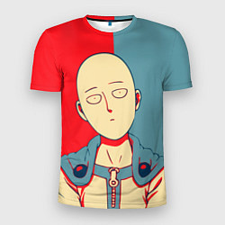 Мужская спорт-футболка Saitama hero face