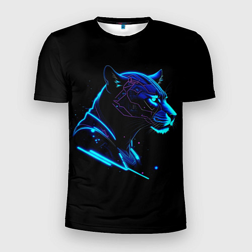 Мужская спорт-футболка Пантера киберпан / 3D-принт – фото 1