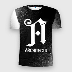 Мужская спорт-футболка Architects glitch на темном фоне