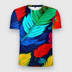 Футболка спортивная мужская Яркие перья, цвет: 3D-принт