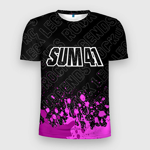 Мужская спорт-футболка Sum41 rock legends: символ сверху / 3D-принт – фото 1