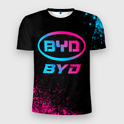 Мужская спорт-футболка BYD - neon gradient