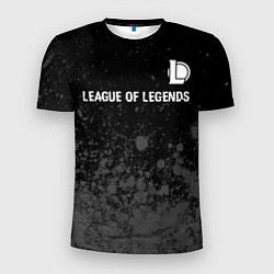 Мужская спорт-футболка League of Legends glitch на темном фоне: символ св