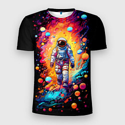 Мужская спорт-футболка Астронавт на прогулке