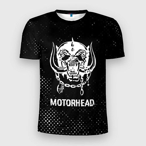 Мужская спорт-футболка Motorhead glitch на темном фоне / 3D-принт – фото 1