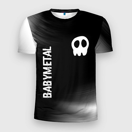 Мужская спорт-футболка Babymetal glitch на темном фоне: надпись, символ / 3D-принт – фото 1