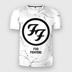 Мужская спорт-футболка Foo Fighters glitch на светлом фоне