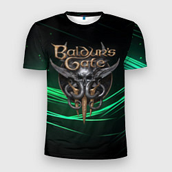 Футболка спортивная мужская Baldurs Gate 3 dark green, цвет: 3D-принт