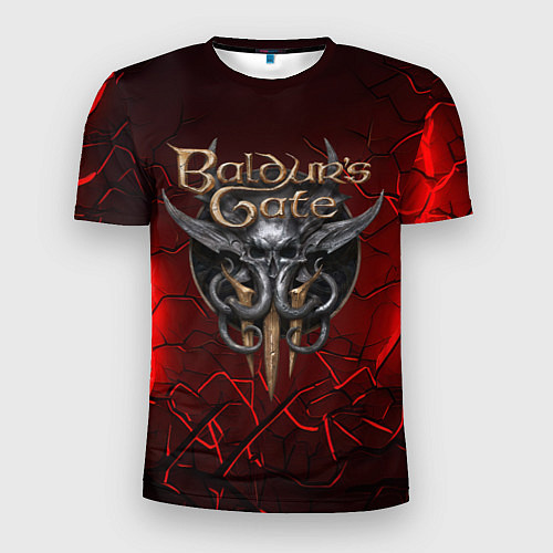 Мужская спорт-футболка Baldurs Gate 3 logo red / 3D-принт – фото 1