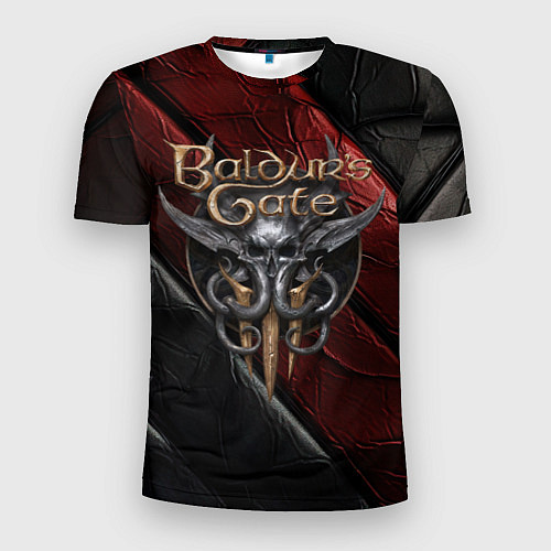 Мужская спорт-футболка Baldurs Gate 3 logo dark / 3D-принт – фото 1