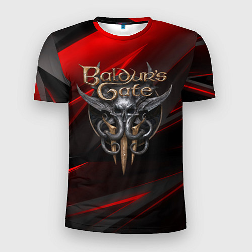 Мужская спорт-футболка Baldurs Gate 3 logo geometry / 3D-принт – фото 1