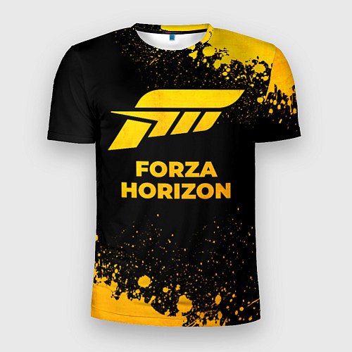 Мужская спорт-футболка Forza Horizon - gold gradient / 3D-принт – фото 1