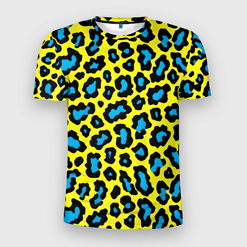 Мужская спорт-футболка Кислотный леопард паттерн / 3D-принт – фото 1