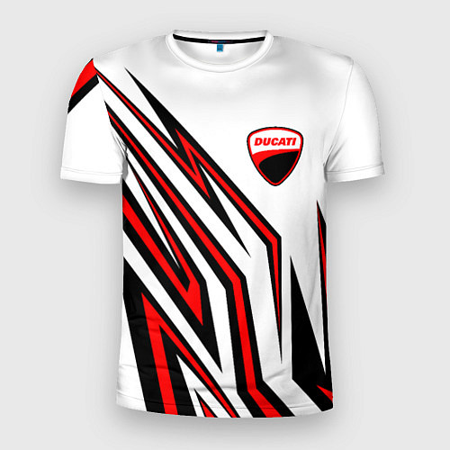 Мужская спорт-футболка Ducati - абстрактные линии / 3D-принт – фото 1