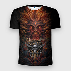 Мужская спорт-футболка Baldurs Gate 3 logo demon