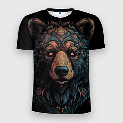 Мужская спорт-футболка Медведь из узоров