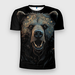 Мужская спорт-футболка Мощный медведь