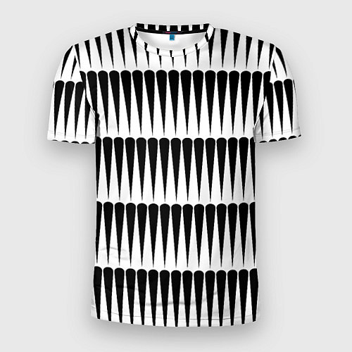 Мужская спорт-футболка Объемная полосатая геометрия / 3D-принт – фото 1