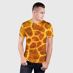 Футболка спортивная мужская Шкура жирафа - текстура, цвет: 3D-принт — фото 2