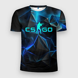 Мужская спорт-футболка CSGO neon style logo