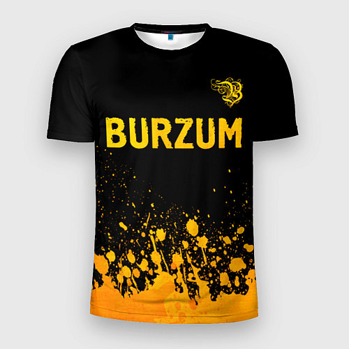 Мужская спорт-футболка Burzum - gold gradient: символ сверху / 3D-принт – фото 1