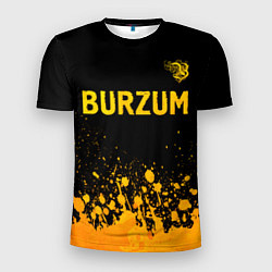 Мужская спорт-футболка Burzum - gold gradient: символ сверху