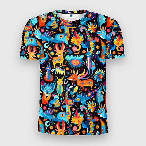 Мужская спорт-футболка Космические чудики / 3D-принт – фото 1