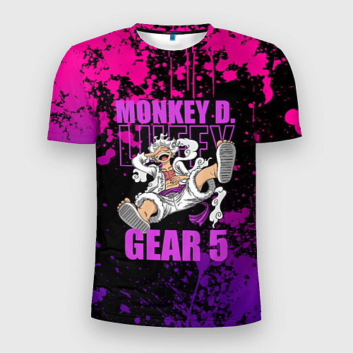 Мужская спорт-футболка One piece - пурпурный гир 5 / 3D-принт – фото 1
